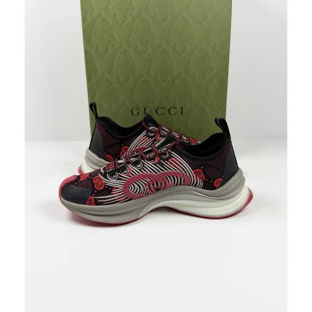 Size 6.5US - Gucci Run GG Red Sneakers NEW